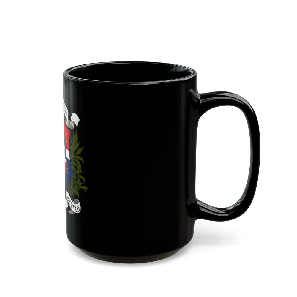 Coat of arms of the Dominican Republic (1860) - Black Coffee Mug-Go Mug Yourself