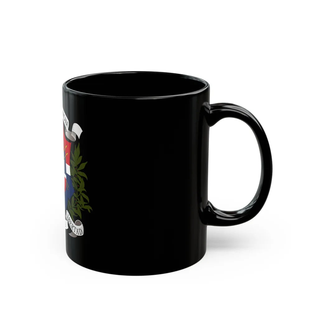 Coat of arms of the Dominican Republic (1860) - Black Coffee Mug-Go Mug Yourself