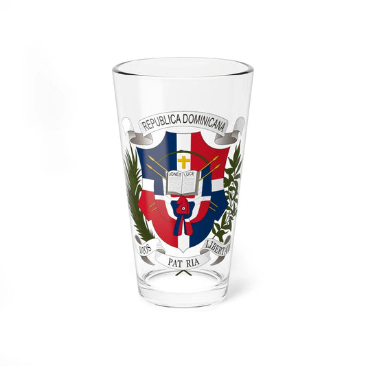 Coat of arms of the Dominican Republic 1860 (Dominica) (Coat of Arms) Pint Glass 16oz 16oz - Go Mug Yourself