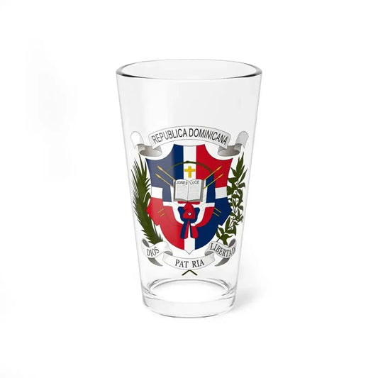 Coat of arms of the Dominican Republic (1860) - Pint Glass 16oz 16oz - Go Mug Yourself