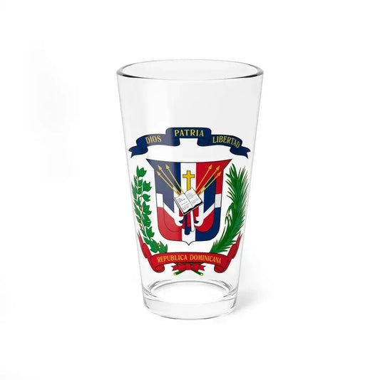 Coat of arms of the Dominican Republic - Pint Glass 16oz 16oz - Go Mug Yourself