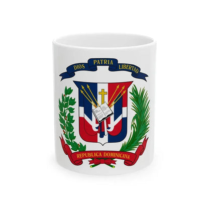 Coat of arms of the Dominican Republic - White Coffee Mug 11oz - Go Mug Yourself
