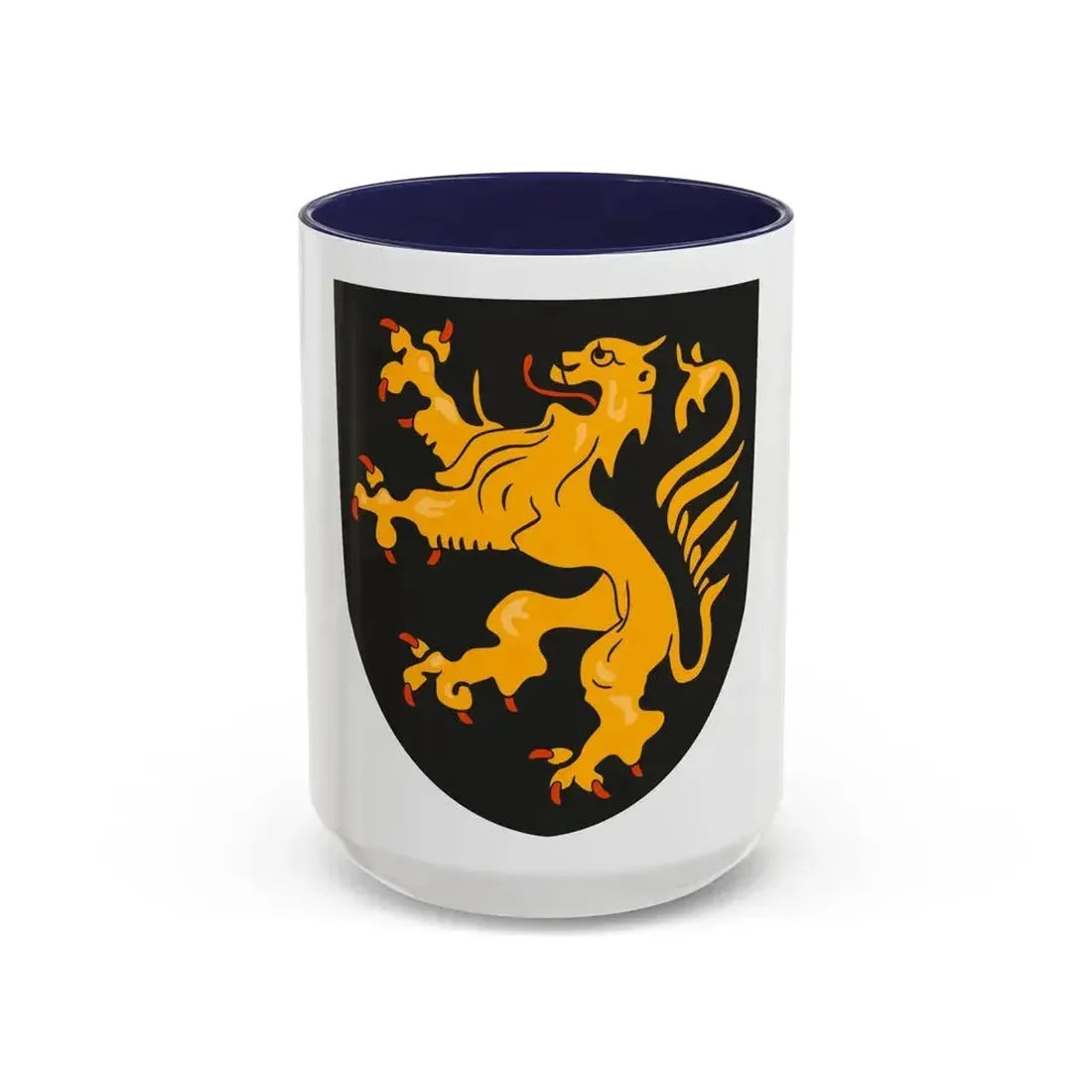 Coat of arms of the Duchy of Brabant - Accent Coffee Mug 15oz Navy - Go Mug Yourself
