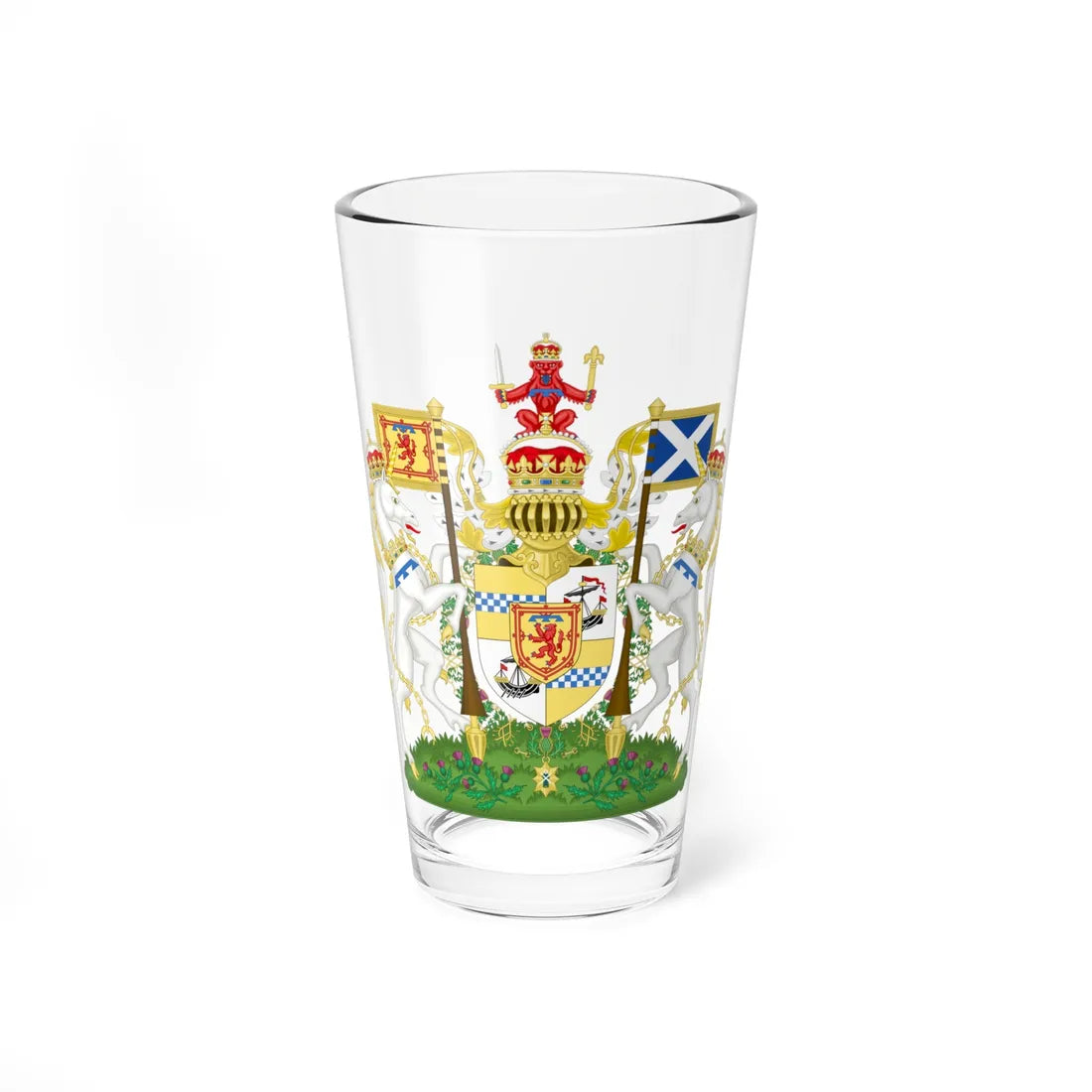 Coat of Arms of the Duke of Rothesay (United Kingdom) (Coat of Arms) Pint Glass 16oz 16oz - Go Mug Yourself