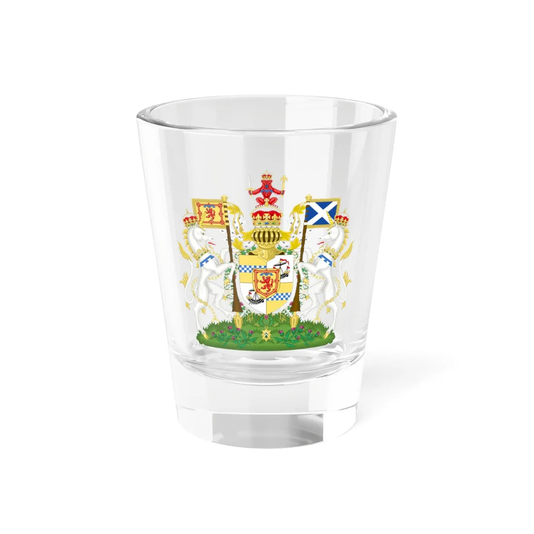 Coat of Arms of the Duke of Rothesay (United Kingdom) (Coat of Arms) Shot Glass 1.5oz 1.5oz - Go Mug Yourself