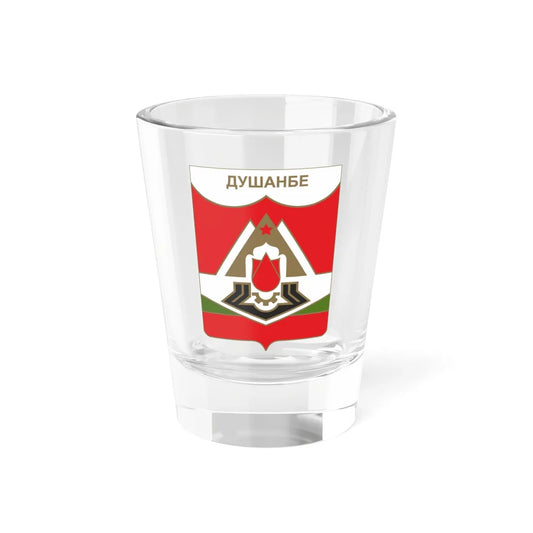 Coat of arms of the Dushanbe 1953-1991 (Tajikistan) (Coat of Arms) Shot Glass 1.5oz 1.5oz - Go Mug Yourself