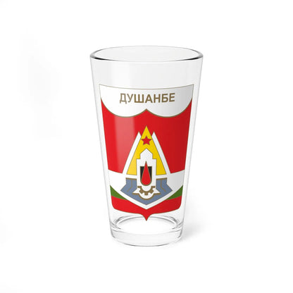 Coat of arms of the Dushanbe (Soviet Union) (Coat of Arms) Pint Glass 16oz 16oz - Go Mug Yourself