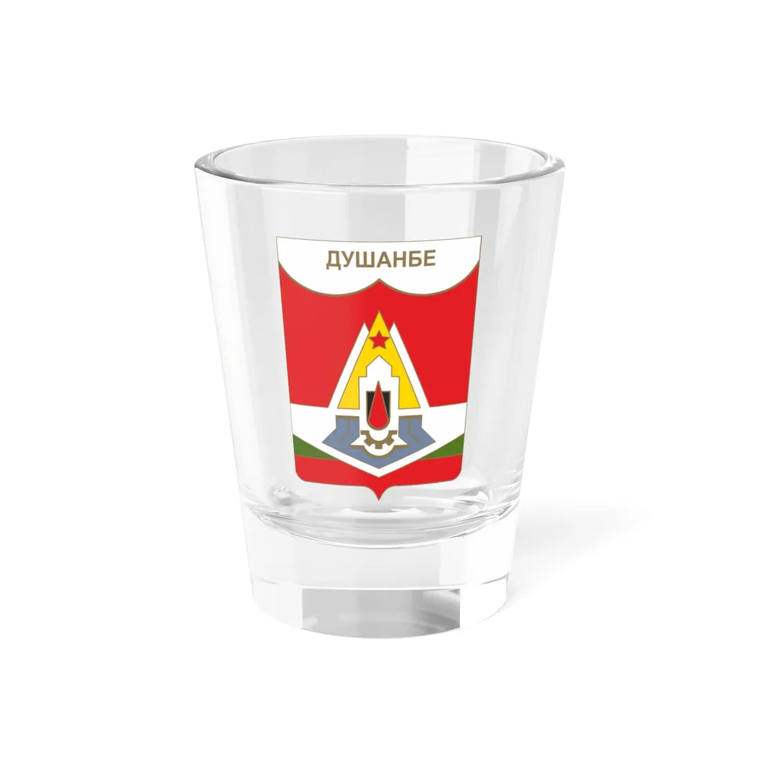 Coat of arms of the Dushanbe (Tajikistan) (Coat of Arms) Shot Glass 1.5oz 1.5oz - Go Mug Yourself