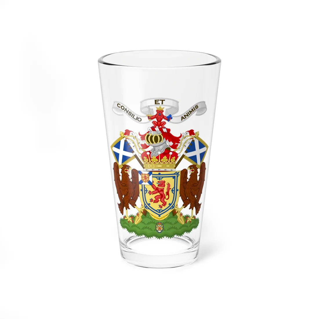 Coat of Arms of the Earl of Lauderdale (Scotland) (Coat of Arms) Pint Glass 16oz 16oz - Go Mug Yourself
