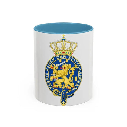 Coat of arms of the Eerste Kamer - Accent Coffee Mug 11oz Light Blue - Go Mug Yourself