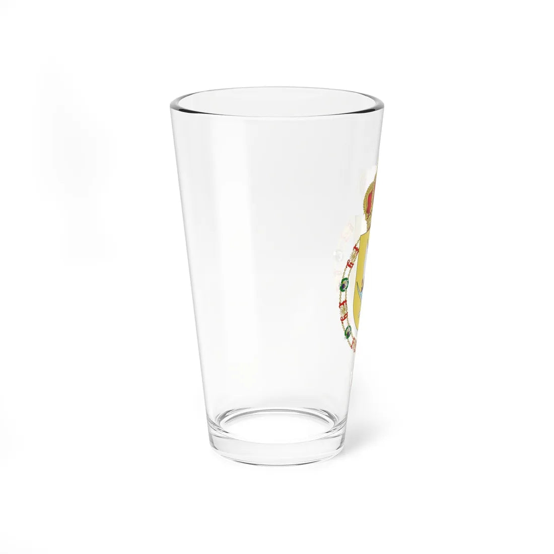 Coat of Arms of the Emir of Qatar Order of Isabella the Catholic (Qatar) (Coat of Arms) Pint Glass 16oz - Go Mug Yourself