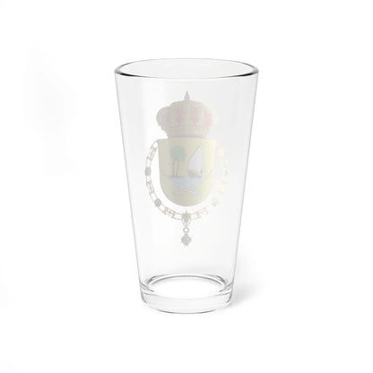 Coat of Arms of the Emir of Qatar Order of Isabella the Catholic (Qatar) (Coat of Arms) Pint Glass 16oz - Go Mug Yourself