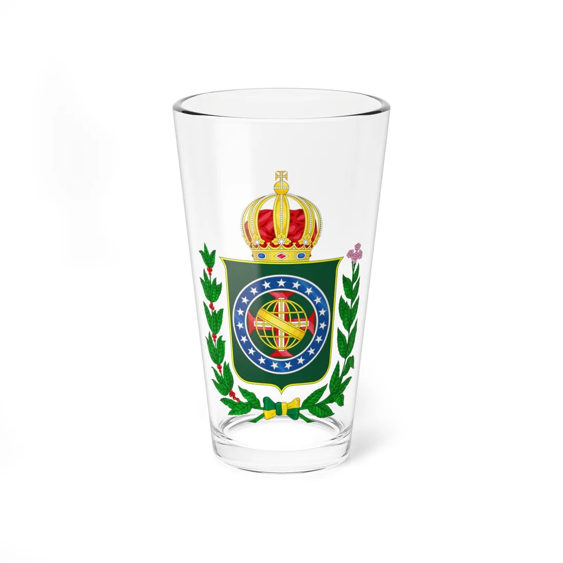 Coat of arms of the Empire of Brazil 1822-1853 (Brazil) (Coat of Arms) Pint Glass 16oz 16oz - Go Mug Yourself