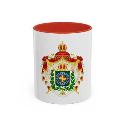 Coat of arms of the Empire of Brazil - Accent Coffee Mug 11oz Red - Go Mug Yourself