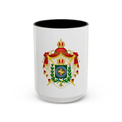 Coat of arms of the Empire of Brazil - Accent Coffee Mug 15oz Black - Go Mug Yourself