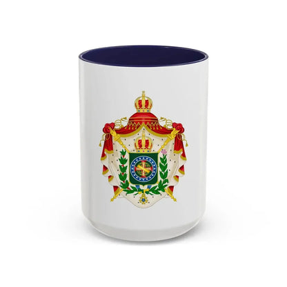 Coat of arms of the Empire of Brazil - Accent Coffee Mug 15oz Navy - Go Mug Yourself