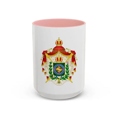 Coat of arms of the Empire of Brazil - Accent Coffee Mug 15oz Pink - Go Mug Yourself