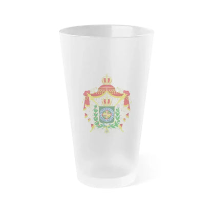 Coat of arms of the Empire of Brazil - Frosted Pint Glass 16oz Default Title - Go Mug Yourself
