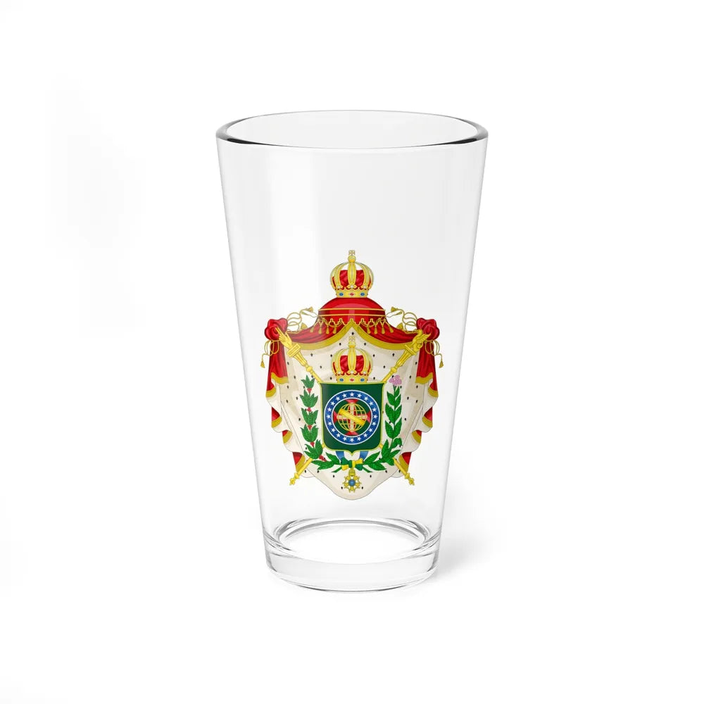 Coat of arms of the Empire of Brazil - Pint Glass 16oz-16oz-Go Mug Yourself