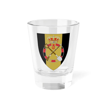Coat of arms of the Engineer Regiment Denmark (Denmark) (Coat of Arms) Shot Glass 1.5oz 1.5oz - Go Mug Yourself