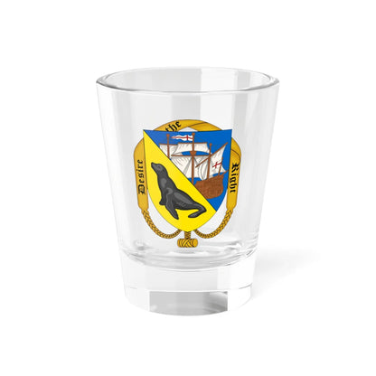 Coat of arms of the Falkland Islands 1925-1948 (United Kingdom) (Coat of Arms) Shot Glass 1.5oz 1.5oz - Go Mug Yourself