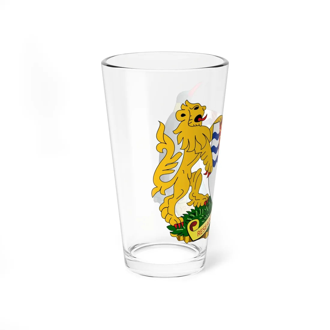 Coat of arms of the Falkland Islands Dependencies (United Kingdom) (Coat of Arms) Pint Glass 16oz - Go Mug Yourself