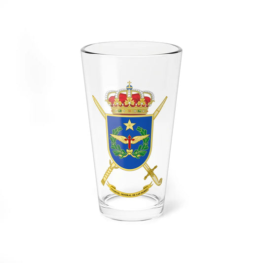 Coat of Arms of the FAMET Headquarters (Spain) (Coat of Arms) Pint Glass 16oz 16oz - Go Mug Yourself