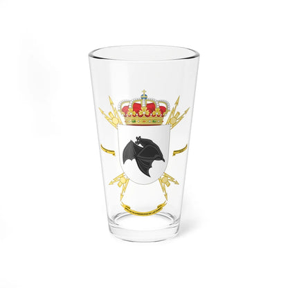 Coat of Arms of the FAMET Signals Battalion (Spain) (Coat of Arms) Pint Glass 16oz 16oz - Go Mug Yourself