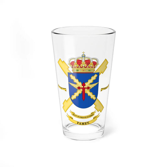 Coat of Arms of the FAMET (Spain) (Coat of Arms) Pint Glass 16oz 16oz - Go Mug Yourself