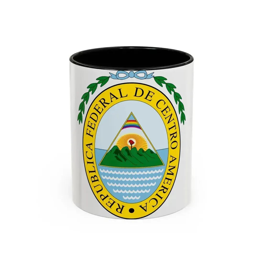 Coat of arms of the Federal Republic of Central America - Accent Coffee Mug 11oz Black - Go Mug Yourself