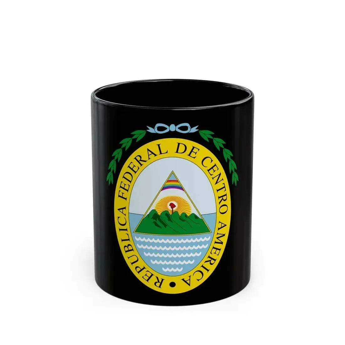 Coat of arms of the Federal Republic of Central America - Black Coffee Mug 11oz - Go Mug Yourself