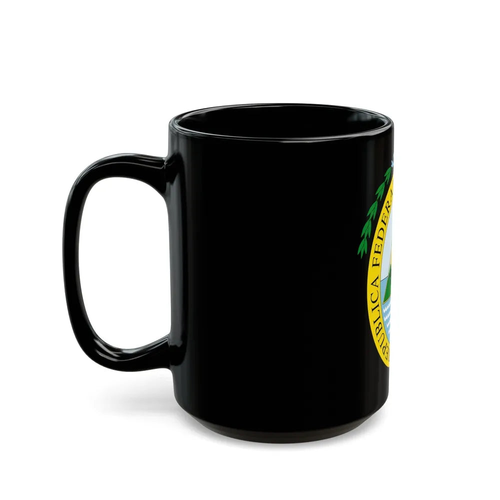 Coat of arms of the Federal Republic of Central America - Black Coffee Mug-Go Mug Yourself