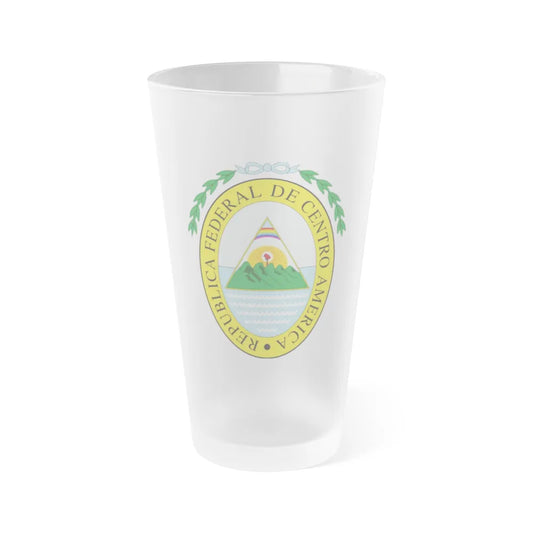 Coat of arms of the Federal Republic of Central America - Frosted Pint Glass 16oz-16oz-Frosted-Go Mug Yourself