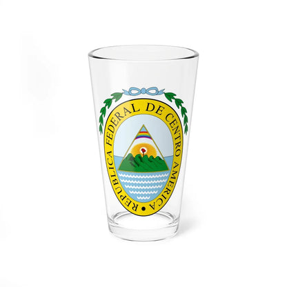 Coat of arms of the Federal Republic of Central America - Pint Glass 16oz-16oz-Go Mug Yourself