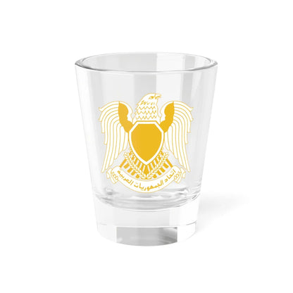 Coat of arms of the Federation of Arab Republics 1972-1977 (Syria) (Coat of Arms) Shot Glass 1.5oz 1.5oz - Go Mug Yourself