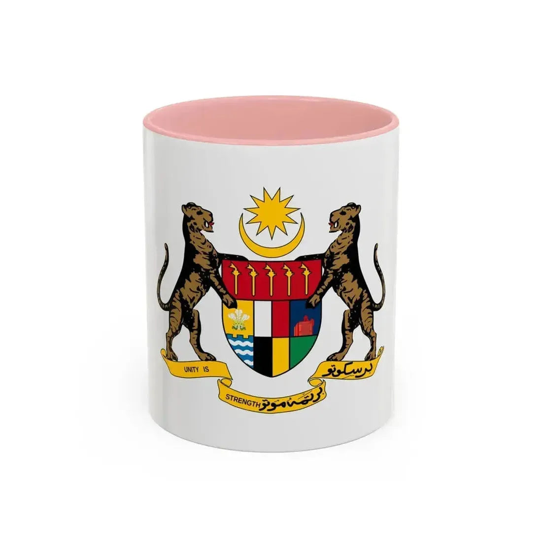 Coat of arms of the Federation of Malaya - Accent Coffee Mug 11oz Pink - Go Mug Yourself