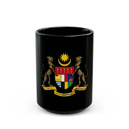 Coat of arms of the Federation of Malaya - Black Coffee Mug-15oz-Go Mug Yourself