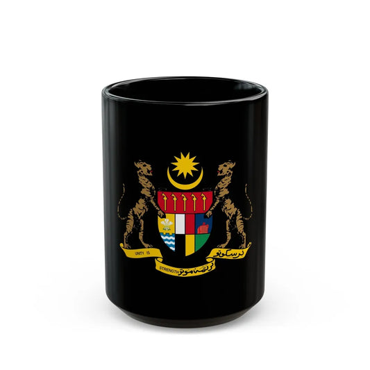 Coat of arms of the Federation of Malaya - Black Coffee Mug-15oz-Go Mug Yourself