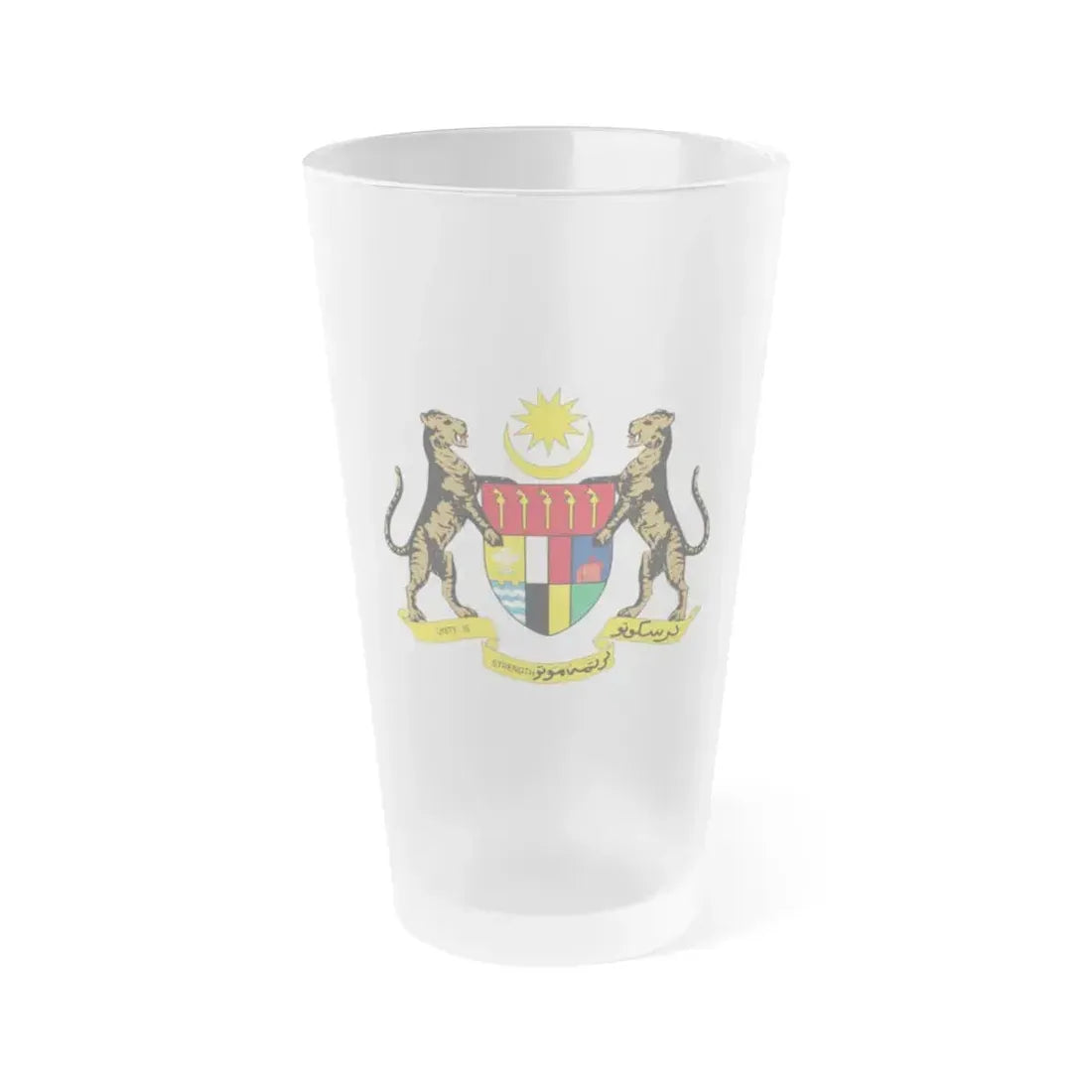 Coat of arms of the Federation of Malaya - Frosted Pint Glass 16oz 16oz Frosted - Go Mug Yourself