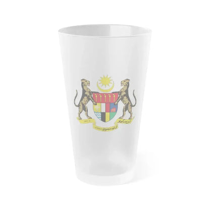 Coat of arms of the Federation of Malaya - Frosted Pint Glass 16oz 16oz Frosted - Go Mug Yourself