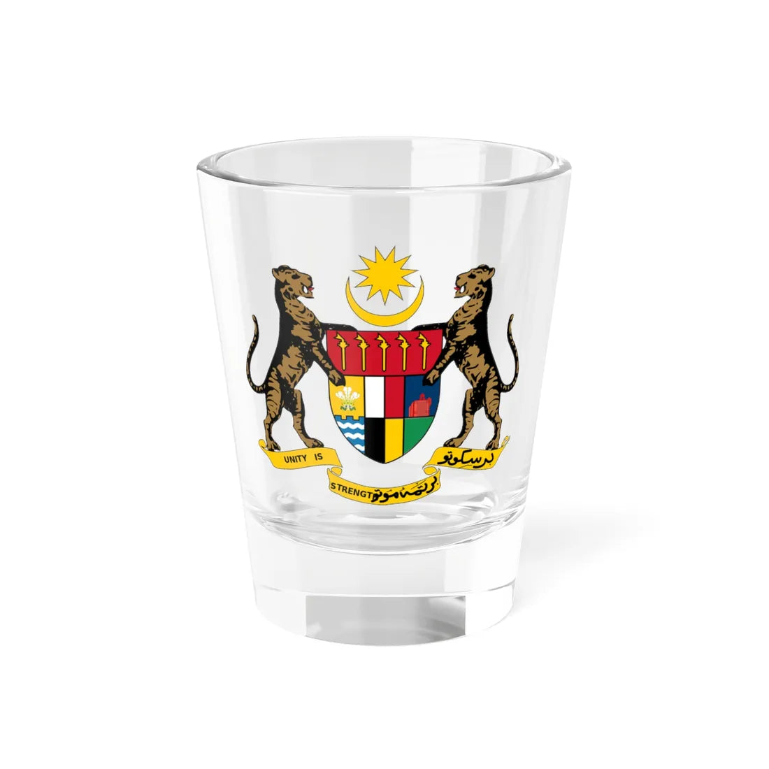 Coat of arms of the Federation of Malaya (Malaysia) (Coat of Arms) Shot Glass 1.5oz 1.5oz - Go Mug Yourself