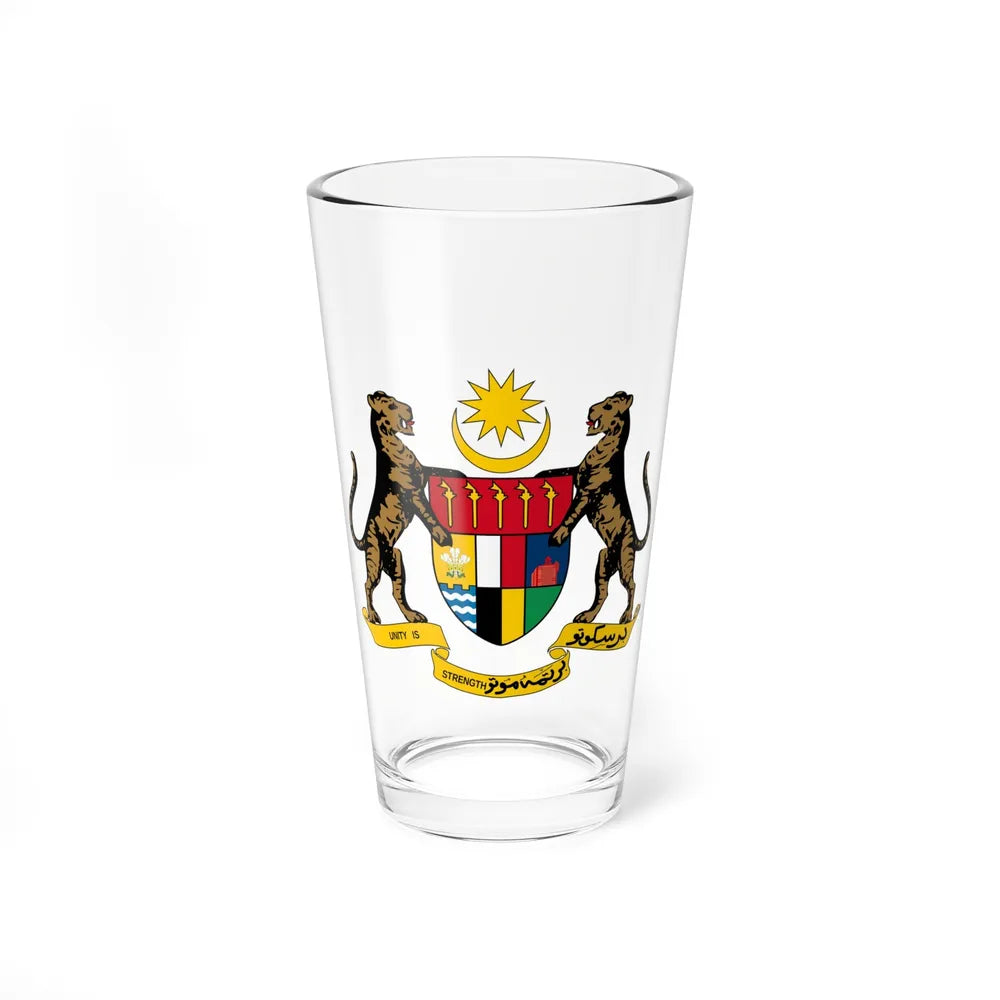 Coat of arms of the Federation of Malaya - Pint Glass 16oz-16oz-Go Mug Yourself