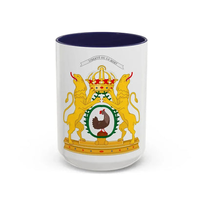 Coat of arms of the First Empire of Haiti - Accent Coffee Mug 15oz Navy - Go Mug Yourself