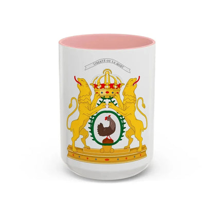 Coat of arms of the First Empire of Haiti - Accent Coffee Mug 15oz Pink - Go Mug Yourself