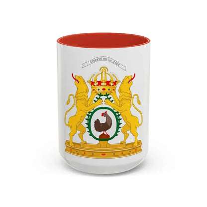 Coat of arms of the First Empire of Haiti - Accent Coffee Mug 15oz Red - Go Mug Yourself