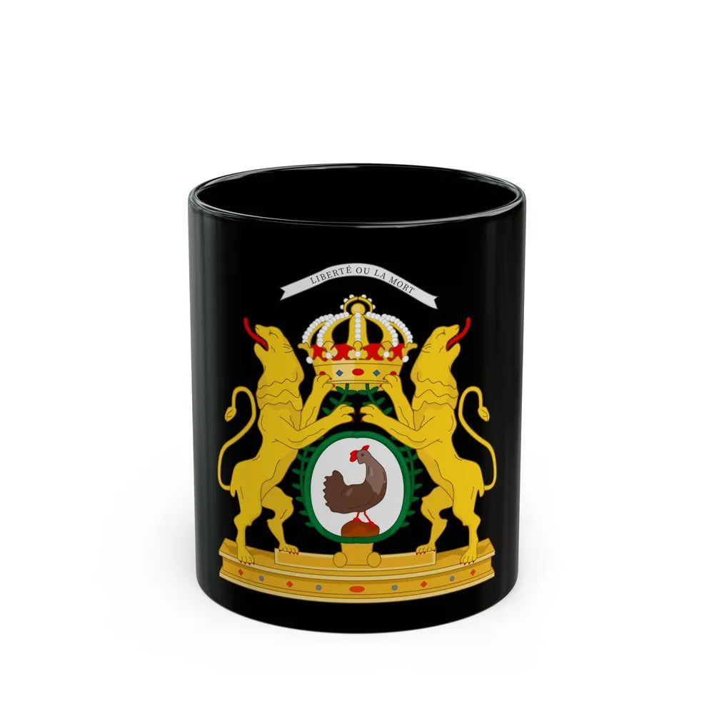 Coat of arms of the First Empire of Haiti - Black Coffee Mug-11oz-Go Mug Yourself