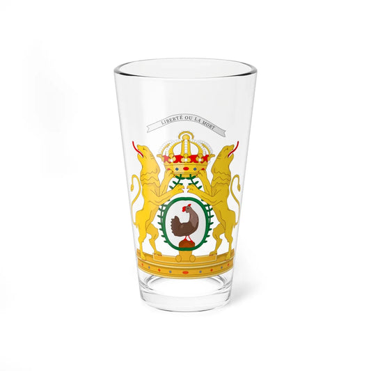 Coat of arms of the First Empire of Haiti (Haiti) (Coat of Arms) Pint Glass 16oz 16oz - Go Mug Yourself