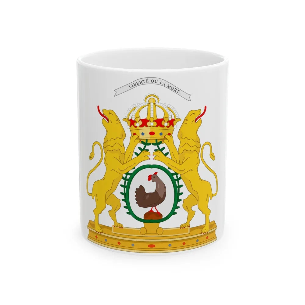 Coat of arms of the First Empire of Haiti - White Coffee Mug-11oz-Go Mug Yourself