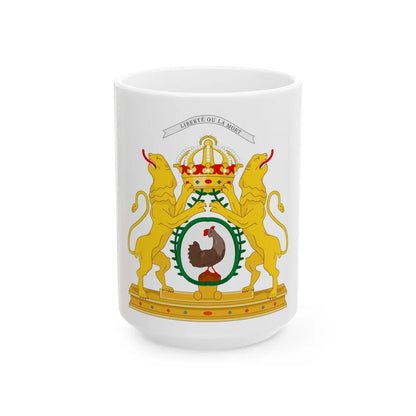 Coat of arms of the First Empire of Haiti - White Coffee Mug-15oz-Go Mug Yourself