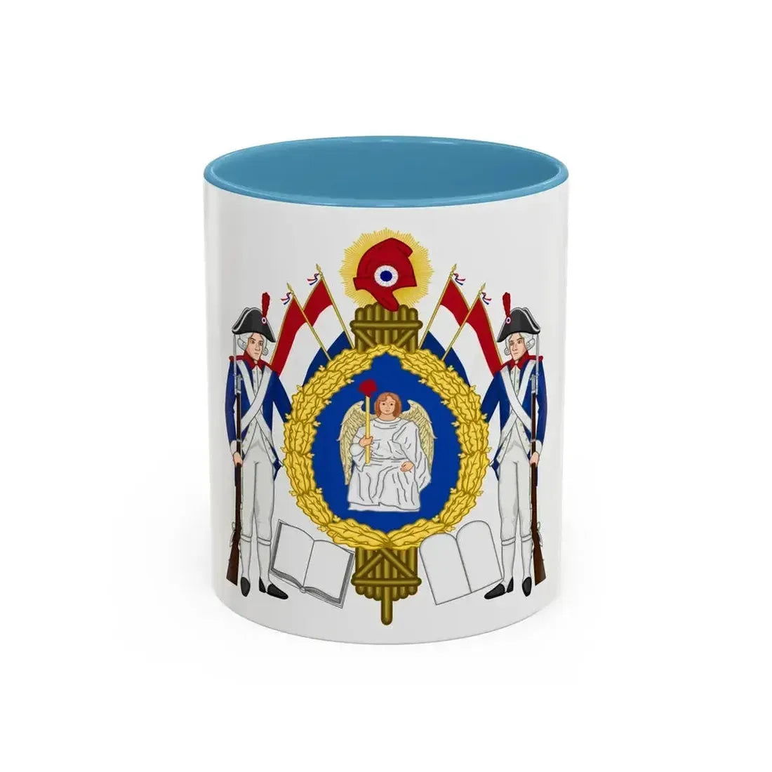 Coat of Arms of the First French Republic - Accent Coffee Mug 11oz Light Blue - Go Mug Yourself